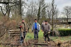 Pflegeeinsatz im Kreislehrgarten in Monheim am 09.04.22
